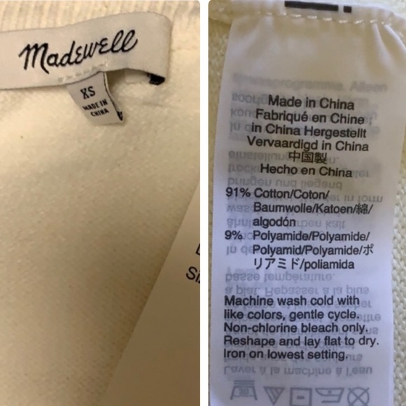 Madewell Ruffle Sleeve Sweater Tee XS - Picture 4 of 8